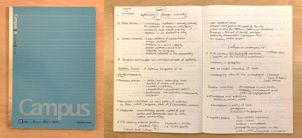 Campus notebook closed and opened