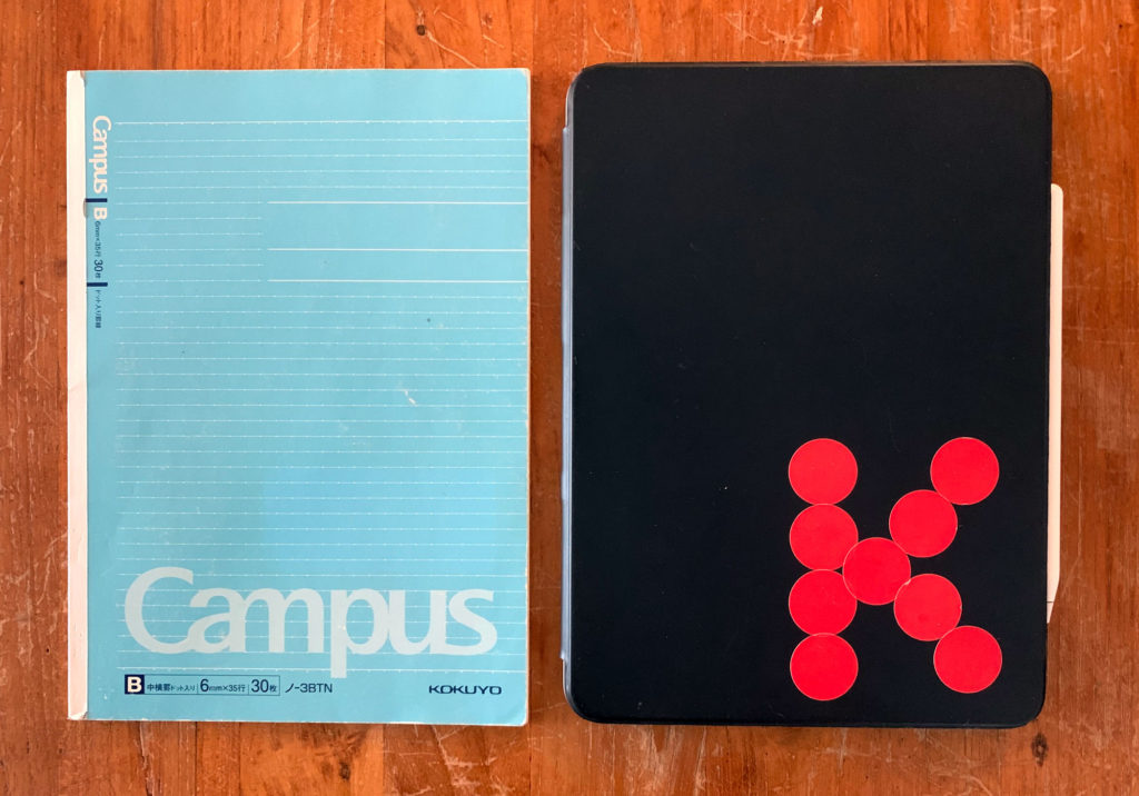 A Campus notebook and an iPad Pro